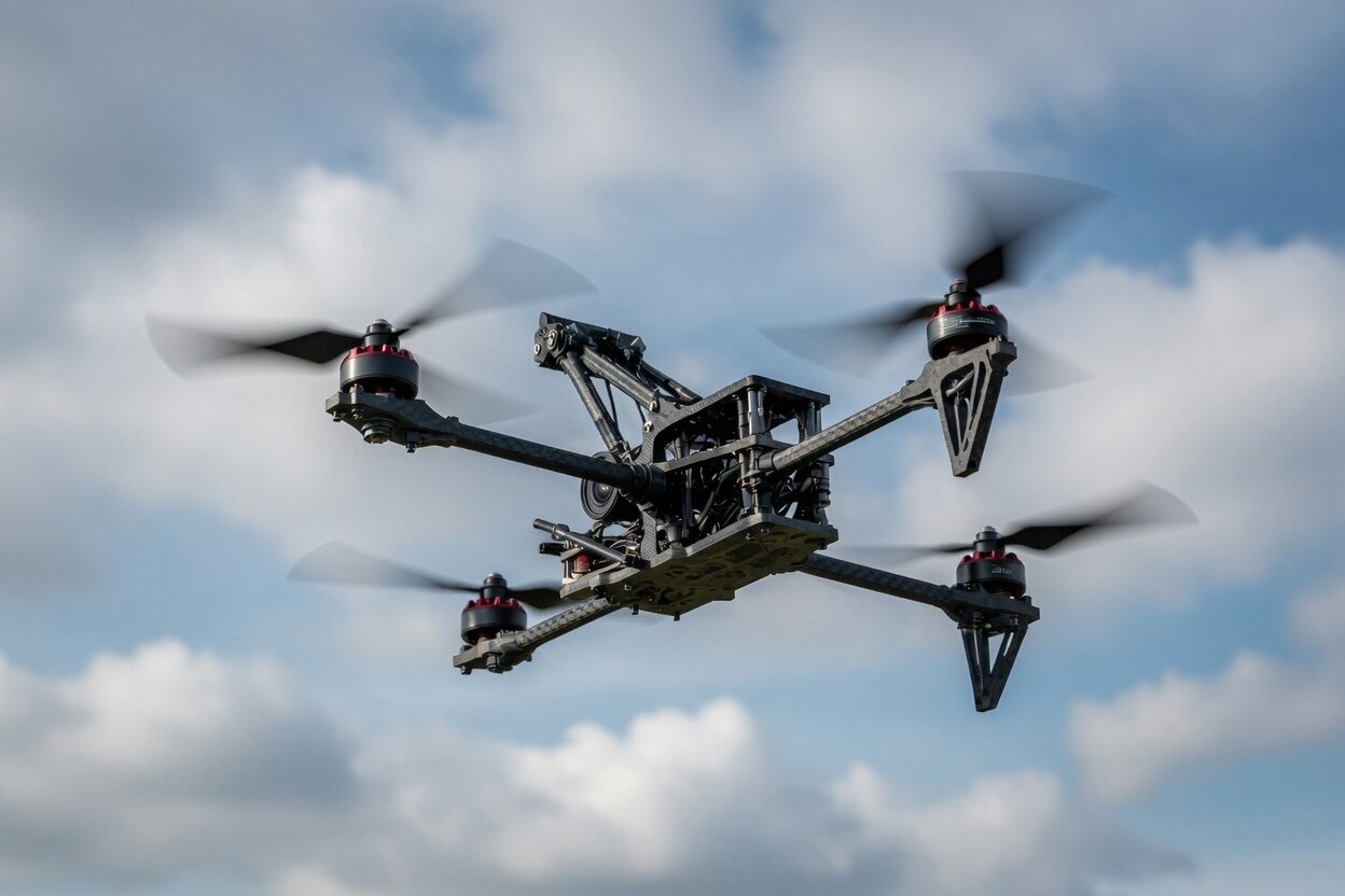 Multirotor in flight